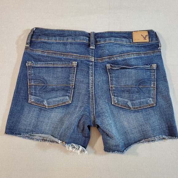American Eagle Outfitters Super Stretch Womens Size 4 Shortie Denim Jean Shorts - Picture 12 of 13